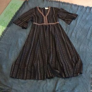 Boho midi-length dress